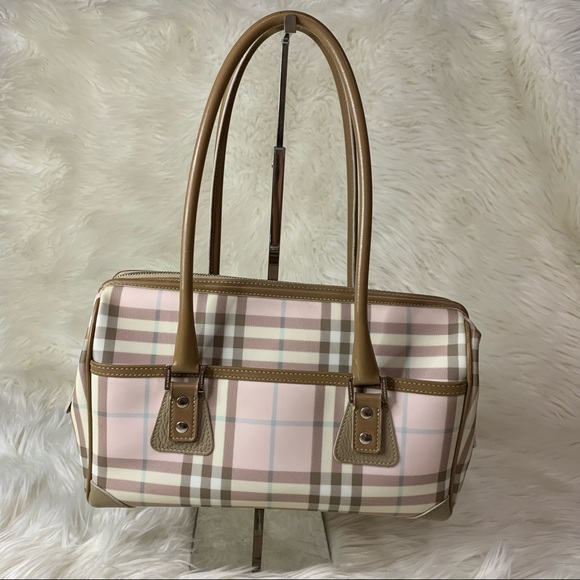 Burberry Handbags - Authentic Burberry London Plaid Pink Boston Satchel